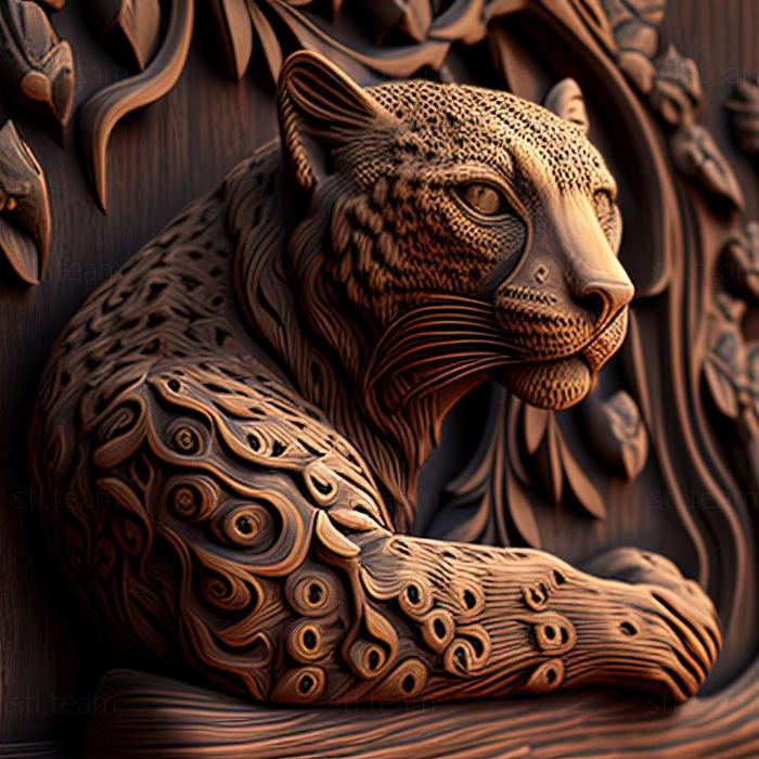 3D model The Leopard of Rudraprayag famous animal (STL)
